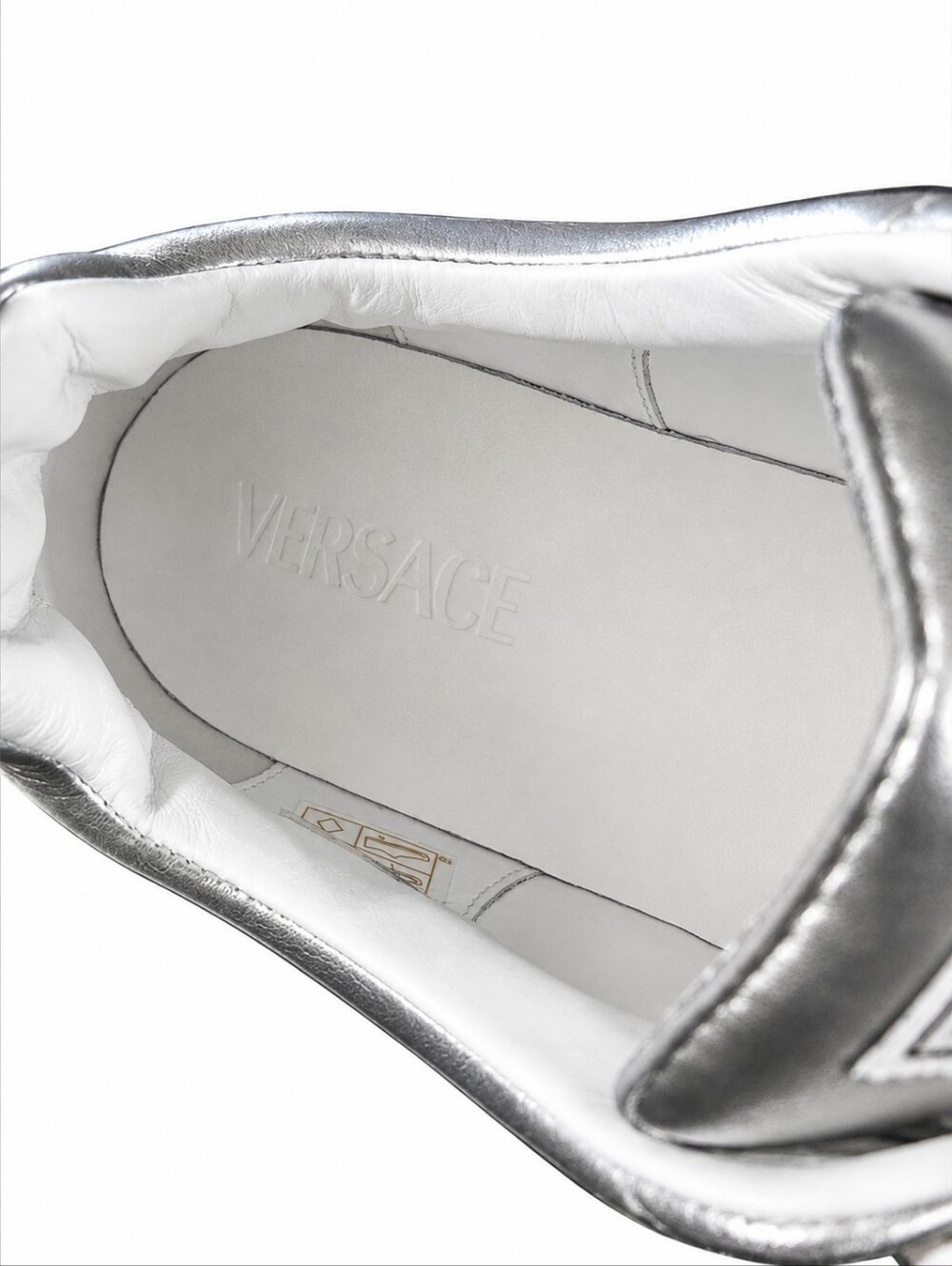 VERSACE | Metallic Silver Greca Platform Chunky Sneakers EU 44 US 11 - Picture 6 of 8